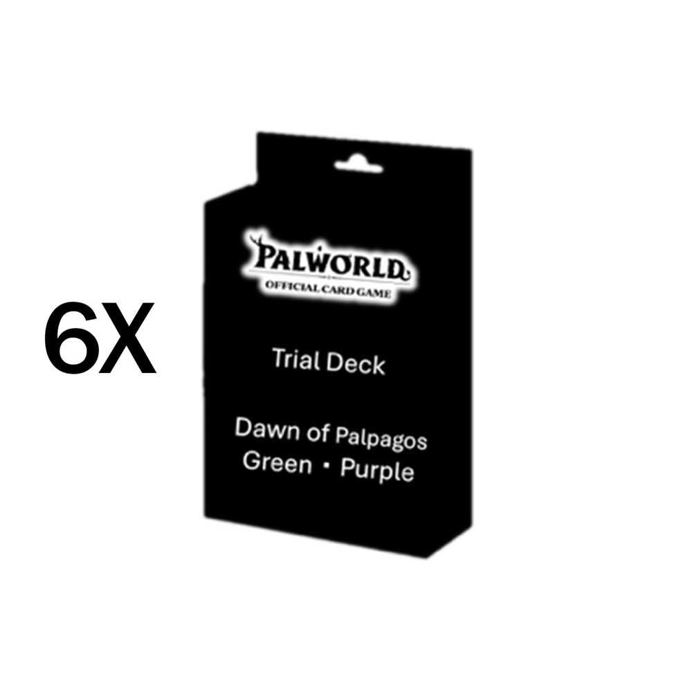 DISPLAY X6 TRIAL DECK PALWORLD TD02 DAWN OF PALPAGOS GREEN-PURPLE ENG