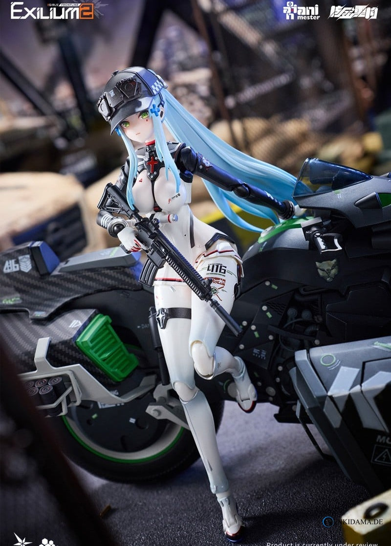 Girls` Frontline 2: Exilium Klukai -Speed Star- 1/12 Scale Completed Action Figure & Motorcycle 1/12 Scale Plastic Model Kit Set