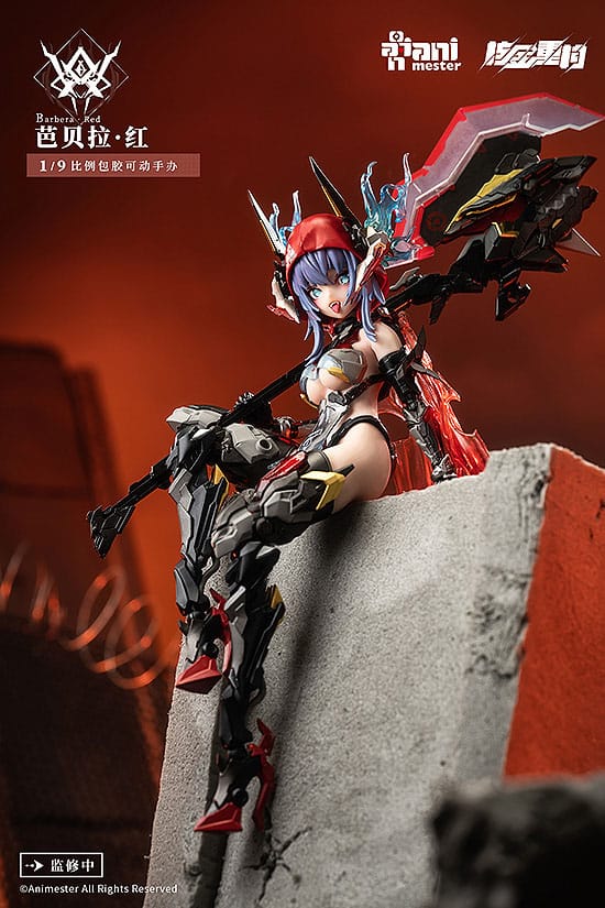 Thunderbolt-barbera red Animester Alloy Articulated Assemblable Model