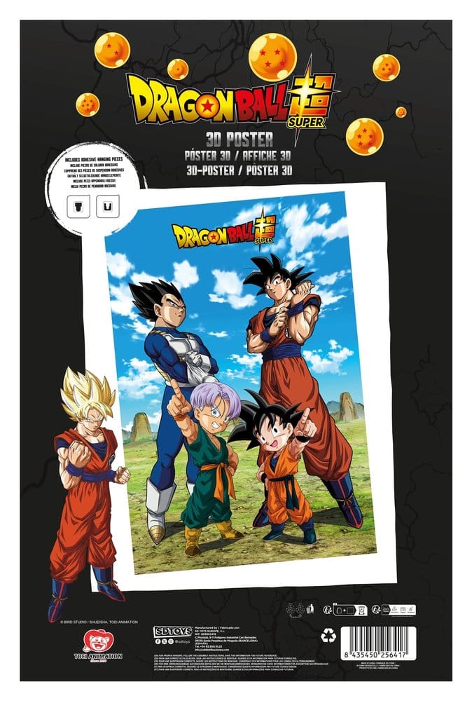 Dragon Ball Super 3D Poster Battle of Gods Goku Vegeta Family 38 x - Anime Figuren günstig kaufen