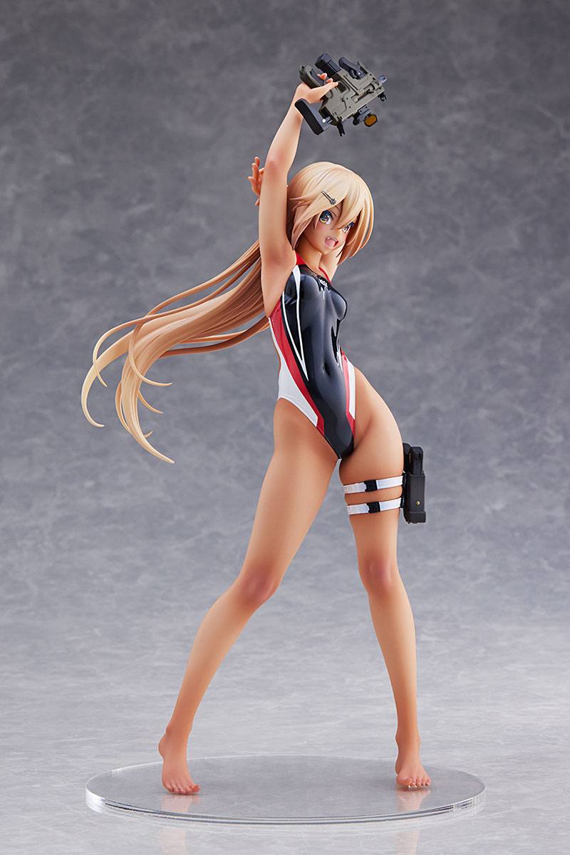 Kouhai-chan of the Swim Club in Red Line Swimsuit / Arms Note