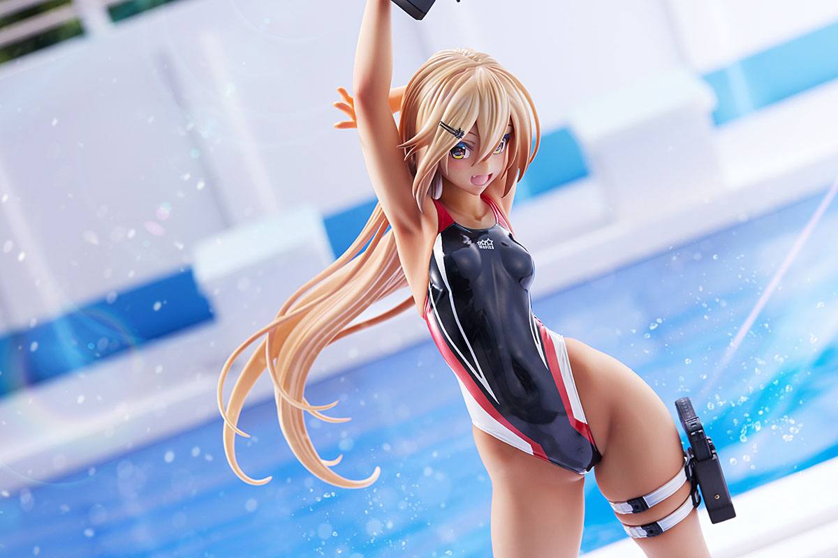 Kouhai-chan of the Swim Club in Red Line Swimsuit / Arms Note