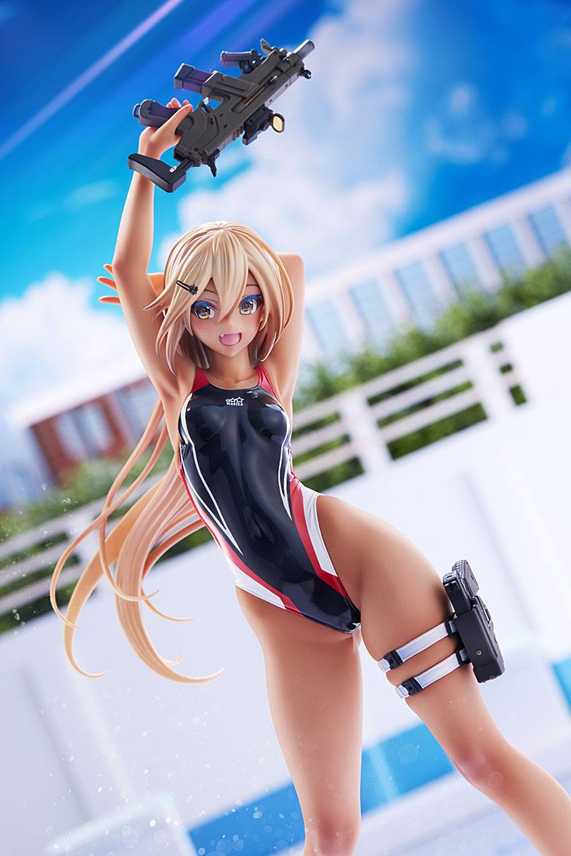 Kouhai-chan of the Swim Club in Red Line Swimsuit / Arms Note