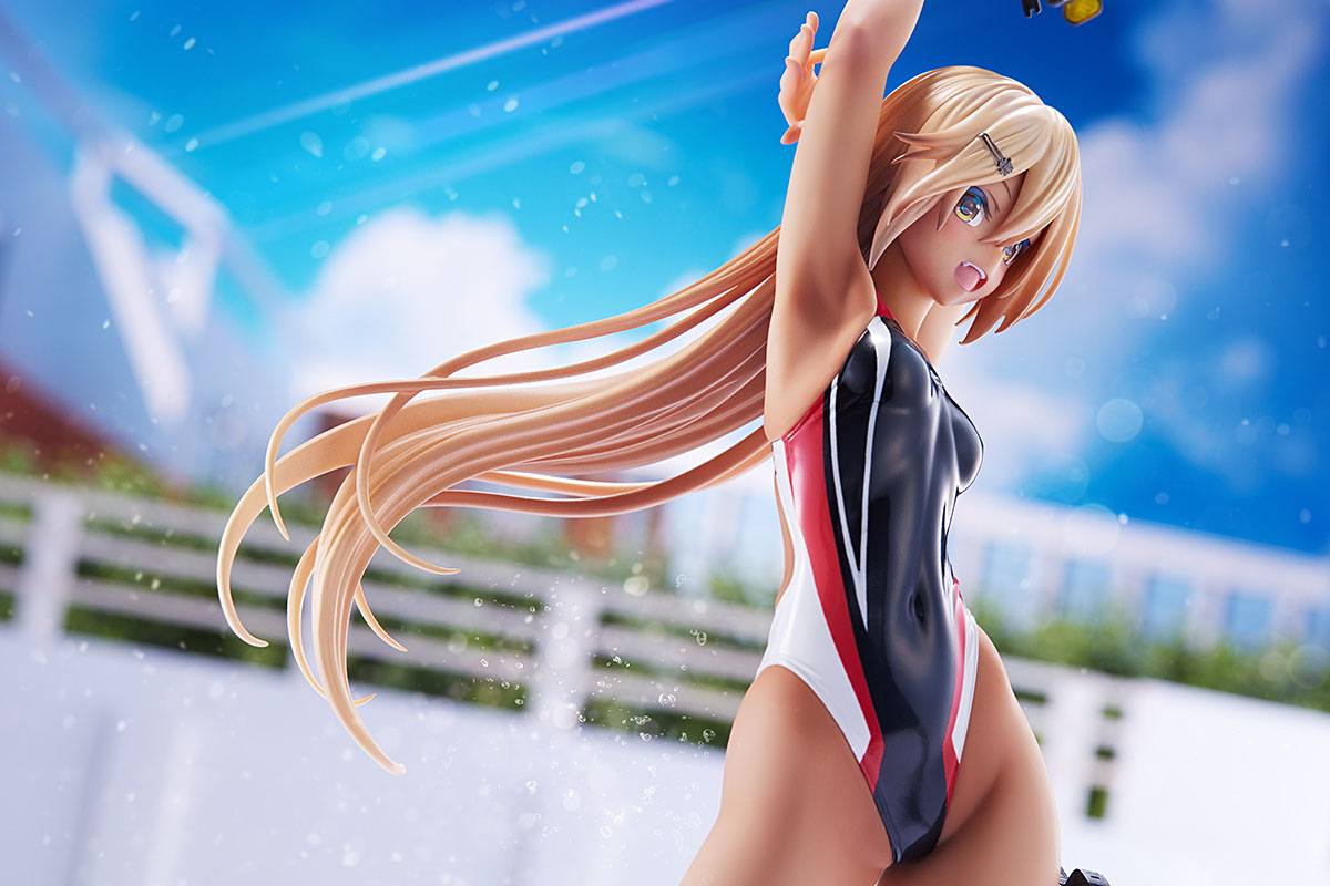 Kouhai-chan of the Swim Club in Red Line Swimsuit / Arms Note