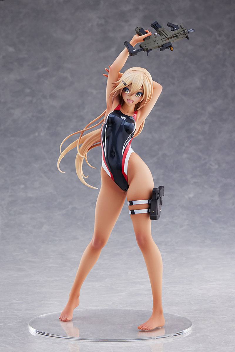 Kouhai-chan of the Swim Club in Red Line Swimsuit / Arms Note