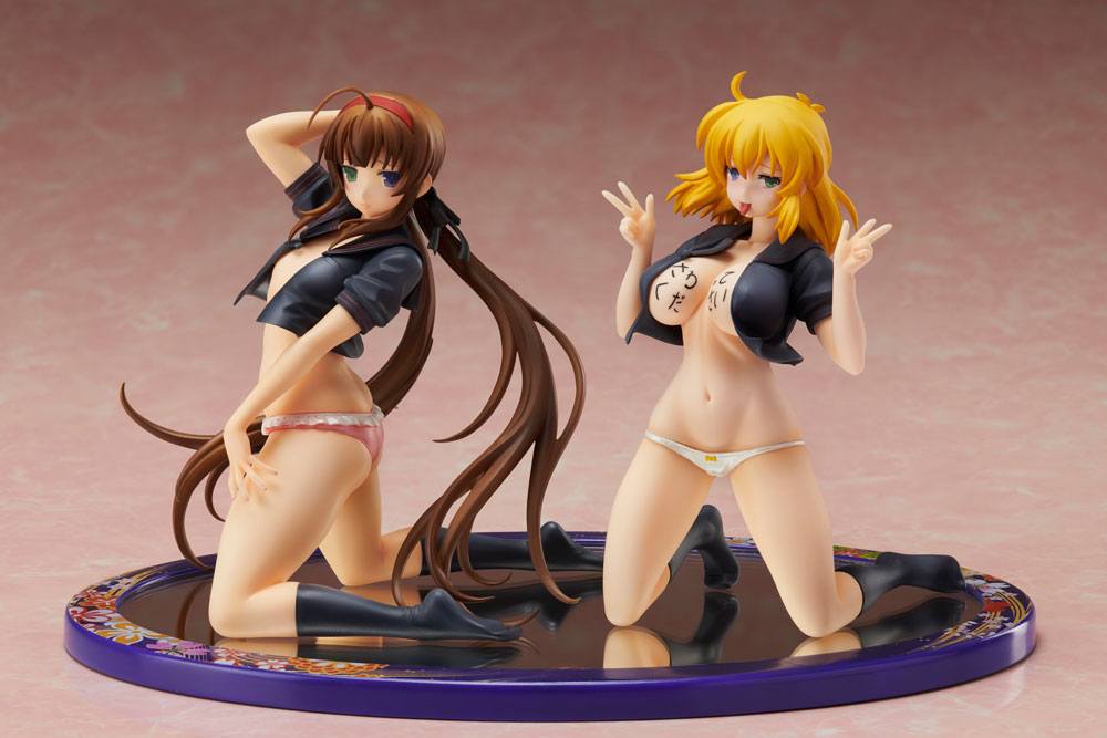 Senran Kagura NewWave Gburst PVC Statuen 1/10 Ryobi x Ryona Bare Body Sailor Uniform Ver. 19 cm