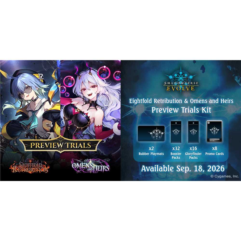 PREVIEW TRIALS KIT SHADOWVERSE: EVOLVE "EIGHTFOLD RETRIBUTION & OMENS AND HEIRS" - ENG