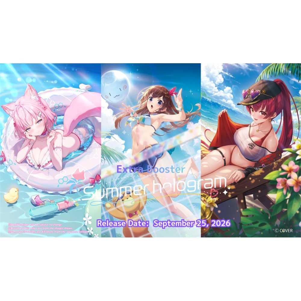 HOLOLIVE OFFICIAL CARD GAME- SUMMER HOLOGRAM- EXTRA BOOSTER PACK (8 BOOSTER PACKS)