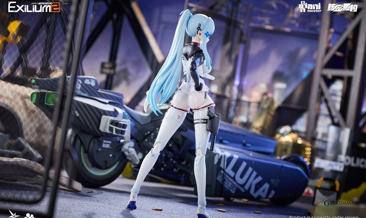 Girls` Frontline 2: Exilium Klukai -Speed Star- 1/12 Scale Completed Action Figure & Motorcycle 1/12 Scale Plastic Model Kit Set