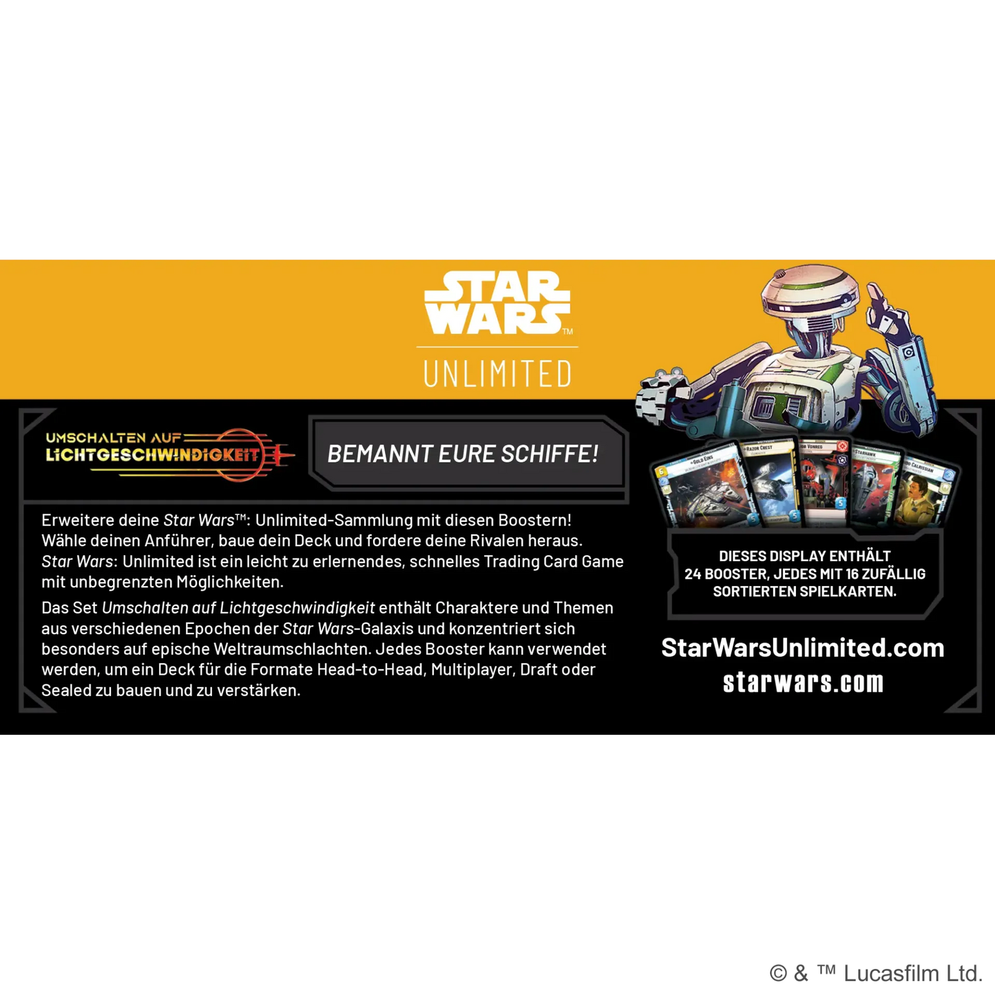 Star Wars Unlimited: Umschalten auf Lichtgeschwindigkeit - Display (DE)