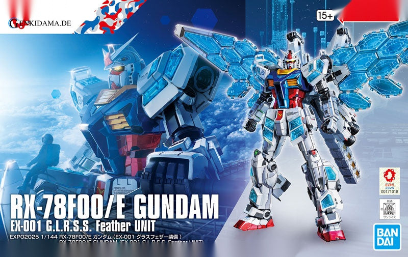 EXPO2025 1/144 RX-78F00/E Gundam (EX-001 Glass Feather Equipped) Plastic Model
