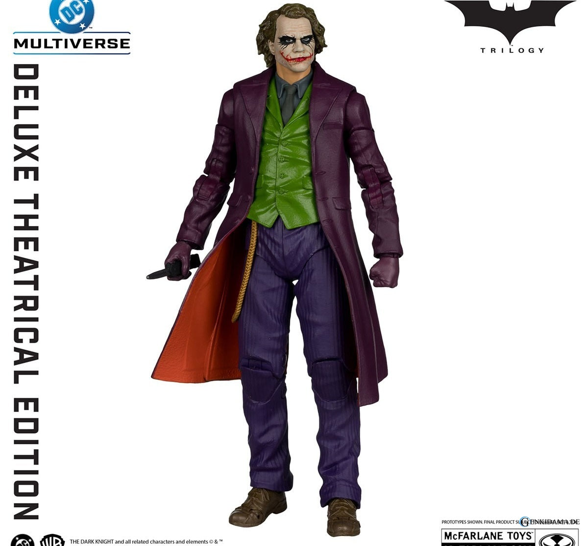 DC Comics - DC Multiverse: 7 Inch Action Figure - Deluxe Theatrical Edition: The Joker [Movie / The Dark Knight Trilogy]