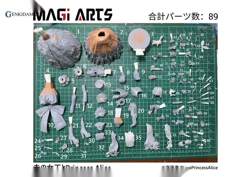 "Red Queen and Princess Alice" 1/6 Unpainted Garage Kit