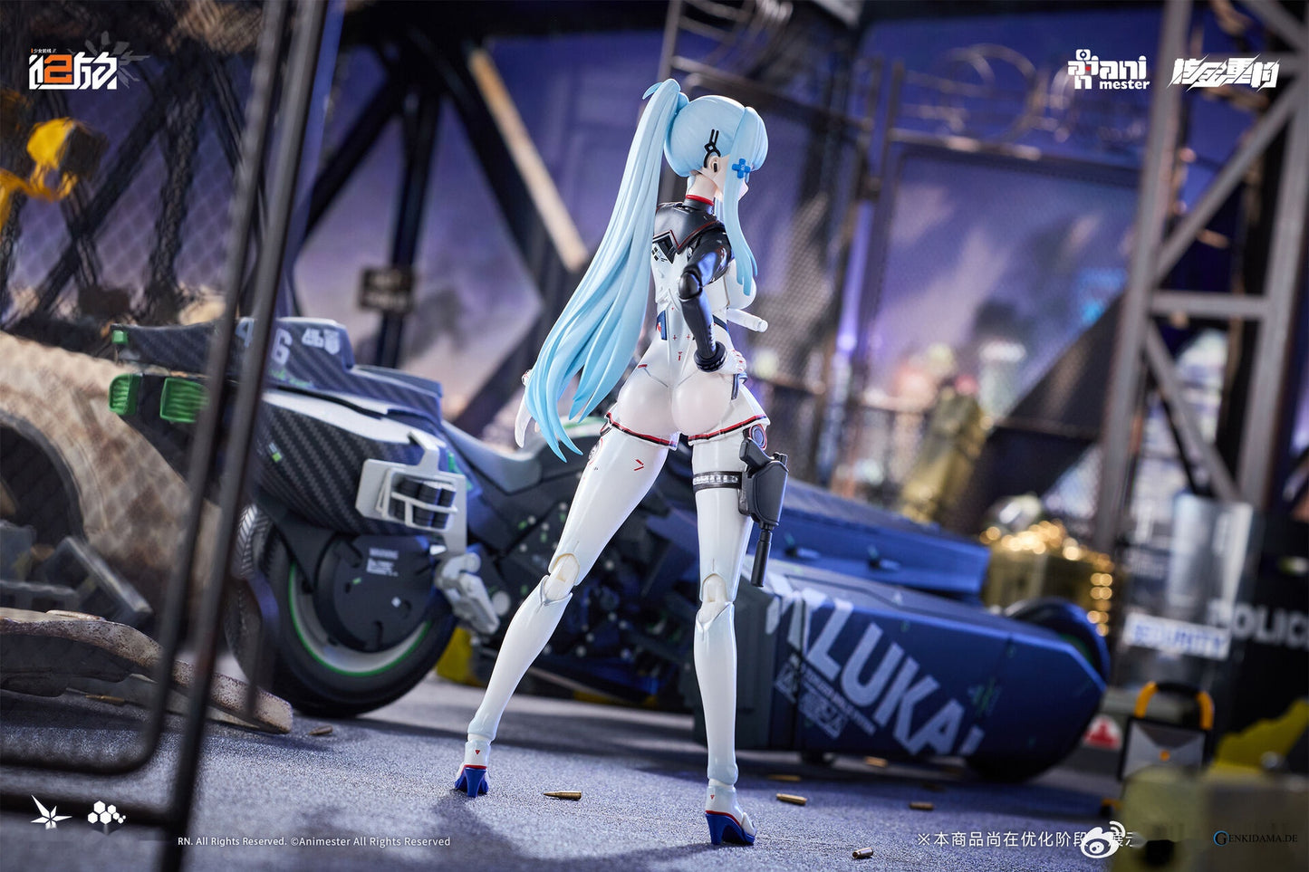 Girls` Frontline 2: Exilium Klukai -Speed Star- 1/12 Scale Completed Action Figure & Motorcycle 1/12 Scale Plastic Model Kit Set