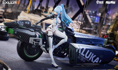 Girls` Frontline 2: Exilium Klukai -Speed Star- 1/12 Scale Completed Action Figure & Motorcycle 1/12 Scale Plastic Model Kit Set