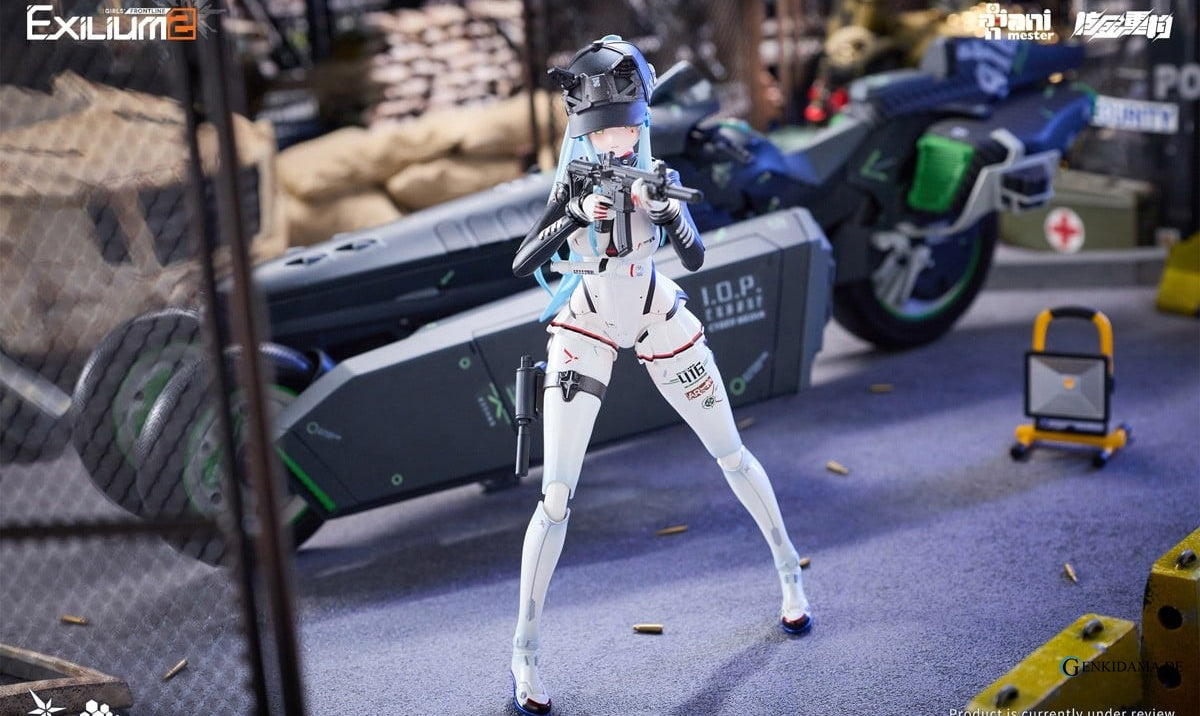 Girls` Frontline 2: Exilium Klukai -Speed Star- 1/12 Scale Completed Action Figure & Motorcycle 1/12 Scale Plastic Model Kit Set