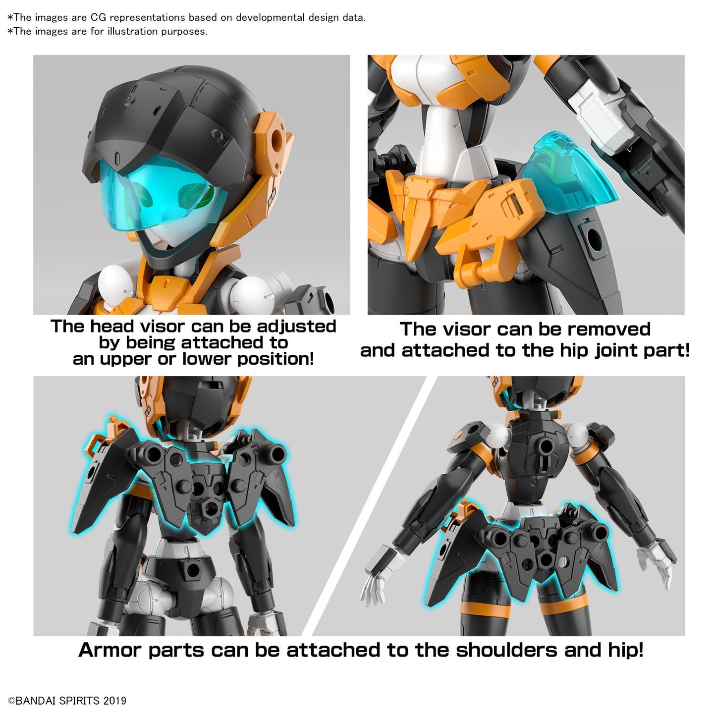 30MM - 1/144 EXM-H15D Acerby (Type-D) Modellbausatz – Anpassbarer Mecha - Anime Figuren günstig kaufen