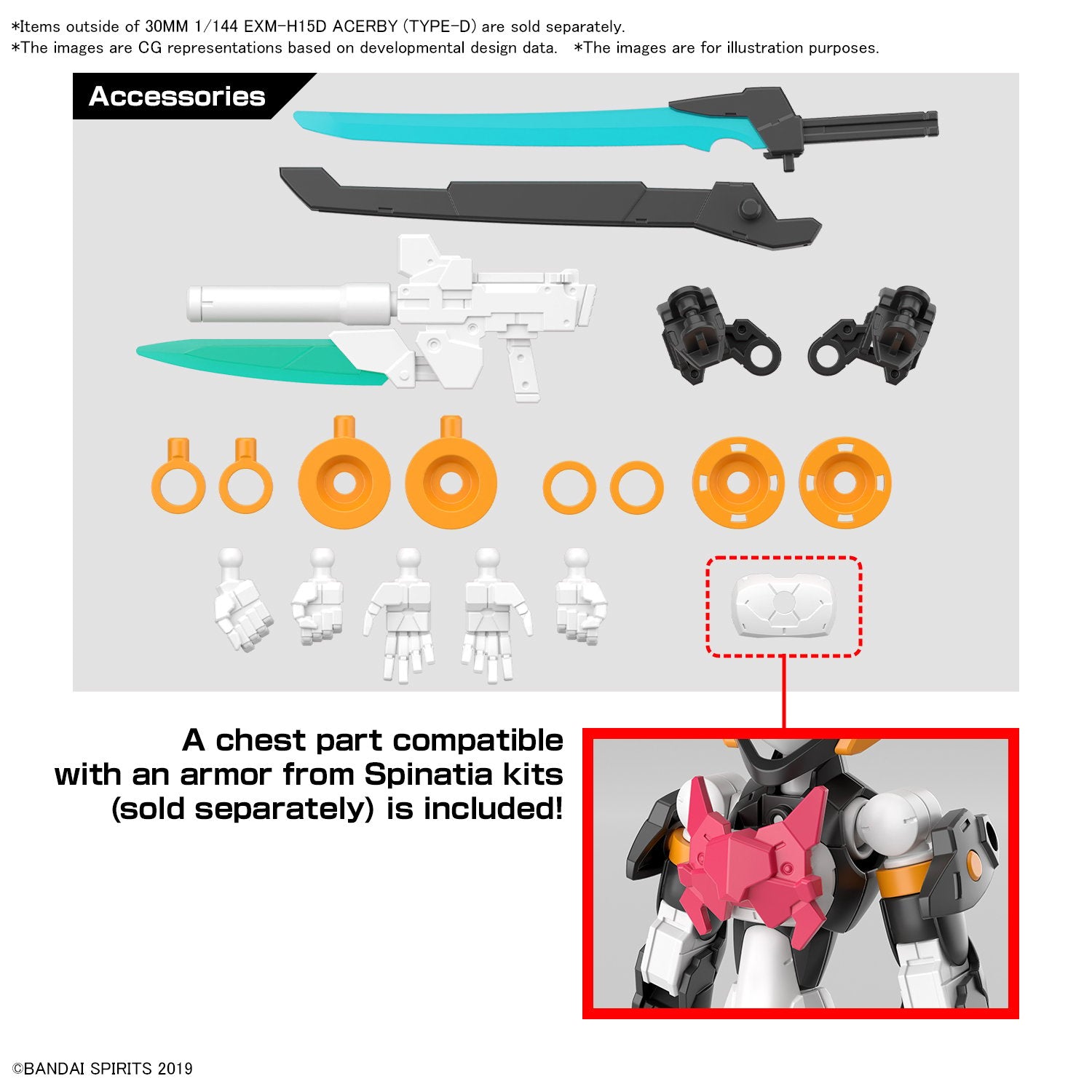 30MM - 1/144 EXM-H15D Acerby (Type-D) Modellbausatz – Anpassbarer Mecha - Anime Figuren günstig kaufen