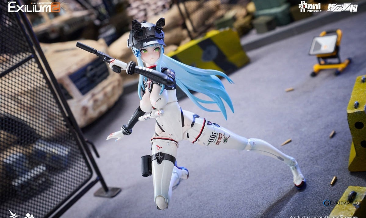 Girls` Frontline 2: Exilium Klukai -Speed Star- 1/12 Scale Completed Action Figure & Motorcycle 1/12 Scale Plastic Model Kit Set