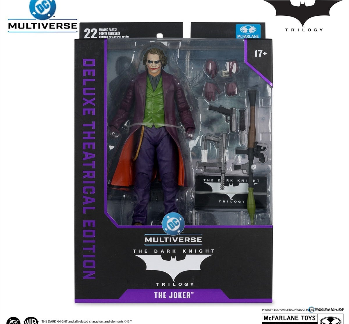 DC Comics - DC Multiverse: 7 Inch Action Figure - Deluxe Theatrical Edition: The Joker [Movie / The Dark Knight Trilogy]