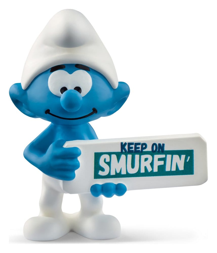 Die Schlümpfe Mini-Figur Schlumpf mit Schild (Keep on Smurfin') - Anime Figuren günstig kaufen