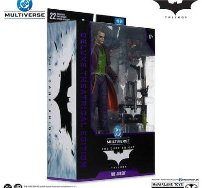 DC Comics - DC Multiverse: 7 Inch Action Figure - Deluxe Theatrical Edition: The Joker [Movie / The Dark Knight Trilogy]