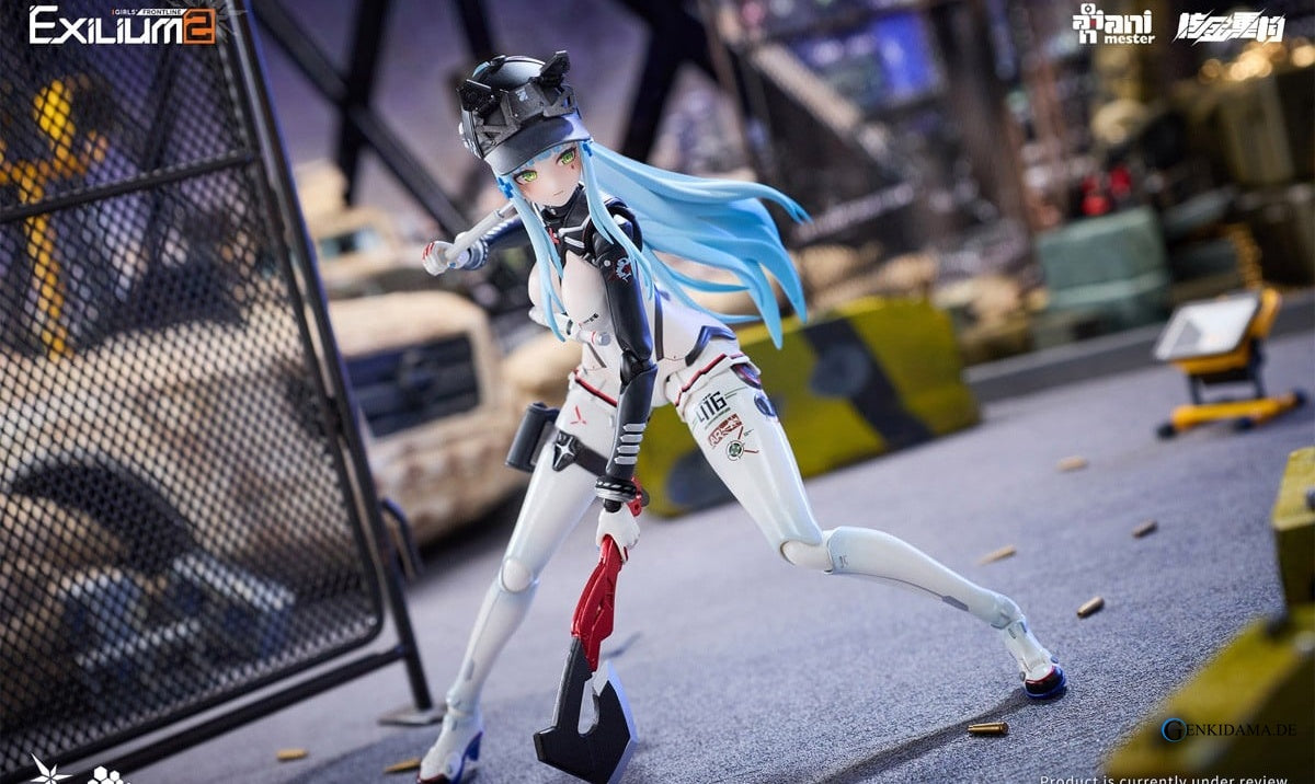 Girls` Frontline 2: Exilium Klukai -Speed Star- 1/12 Scale Completed Action Figure & Motorcycle 1/12 Scale Plastic Model Kit Set