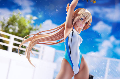 Kouhai-chan of the Swim Club in Blue Line Swimsuit Amakuni