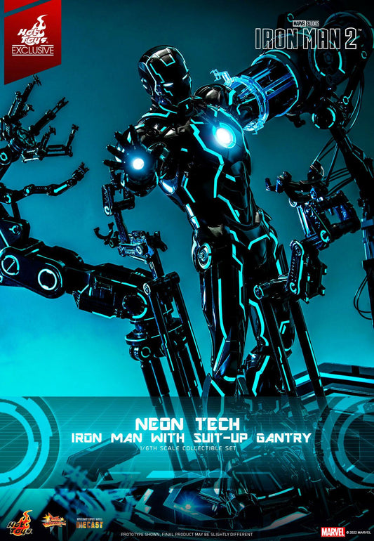 Neon Tech Iron Man mit Suit-Up Gantry Hot Toys - Anime Figuren günstig kaufen