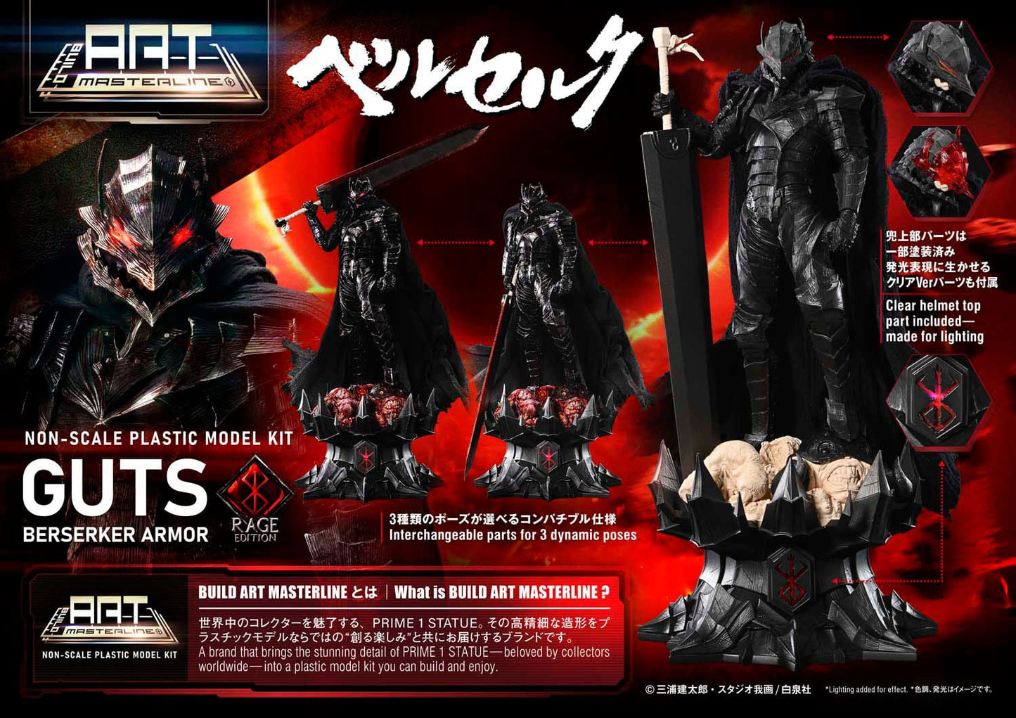 Guts Berserker Armor Rage Berserk Build Art Masterline Plastic Model Kit Prime 1 Studio