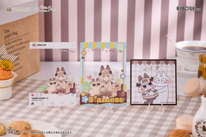 Azuki Tea Time Cats x Siamese Cat Azuki-san Friendship Collaboration Exclusive Set - Anime Figuren günstig kaufen
