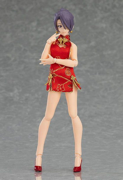 Original Character Figma Actionfigur Female Body (Mika) with Mini Skirt Chinese Dress Outfit - Anime Figuren günstig kaufen