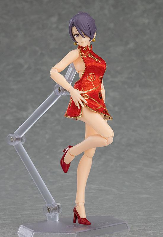 Original Character Figma Actionfigur Female Body (Mika) with Mini Skirt Chinese Dress Outfit - Anime Figuren günstig kaufen