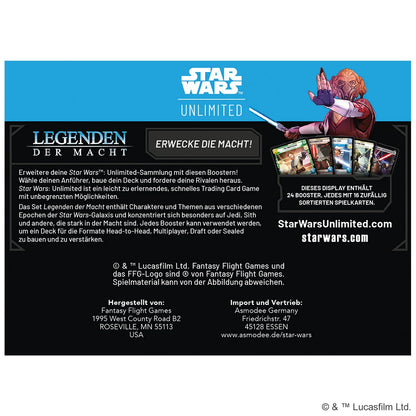 Star Wars: Unlimited – Legenden der Macht (Booster-Display) (DE)
