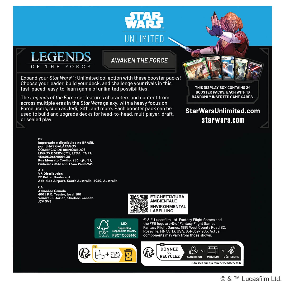 Star Wars: Unlimited – Legenden der Macht (Booster-Display) (EN)