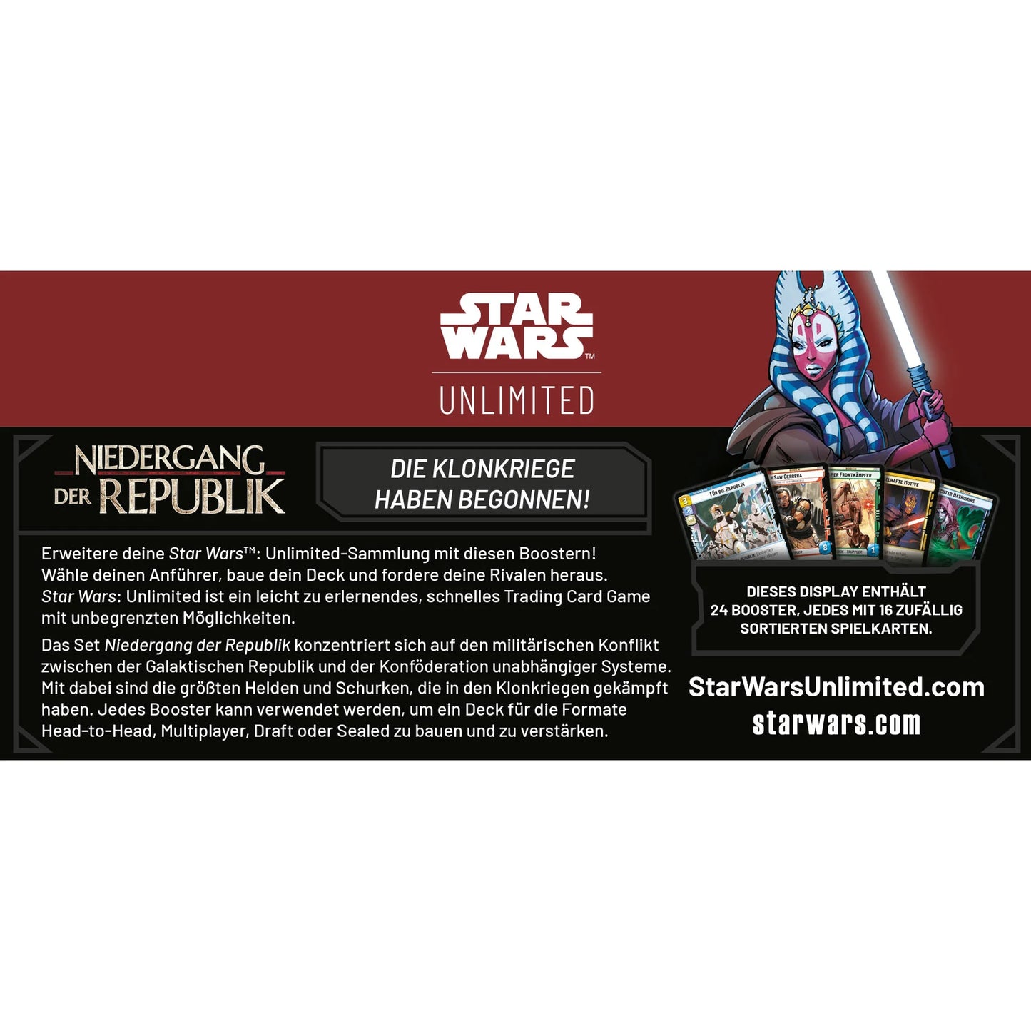 Star Wars: Unlimited – Niedergang der Republik (DE) - Anime Figuren günstig kaufen