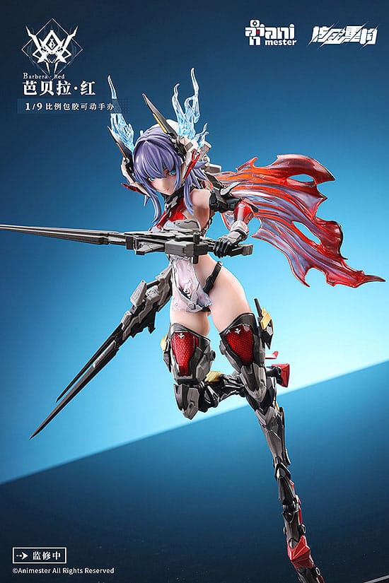 Thunderbolt-barbera red Animester Alloy Articulated Assemblable Model