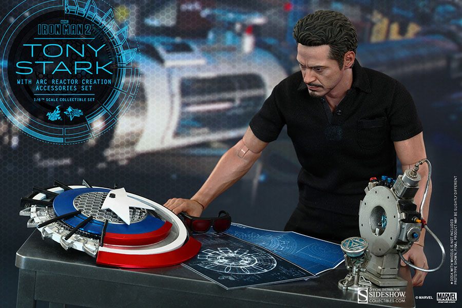 Tony Stark with Arc Reactor Creation Accessories Iron Man 2 Movie Masterpiece Hot Toys - Anime Figuren günstig kaufen