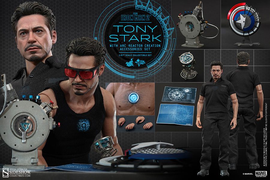 Tony Stark with Arc Reactor Creation Accessories Iron Man 2 Movie Masterpiece Hot Toys - Anime Figuren günstig kaufen