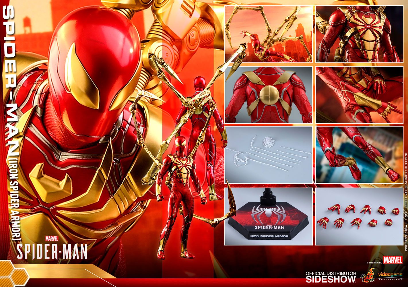 Spider-Man (Armadura Iron Spider) Figura Colecionável Escala 1/6 – Hot Toys Video Game Masterpiece (Marvel's Spider-Man)