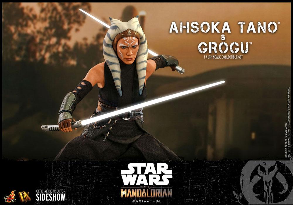 Ahsoka Tano &amp; Grogu Star Wars The Mandalorian Hot Toys