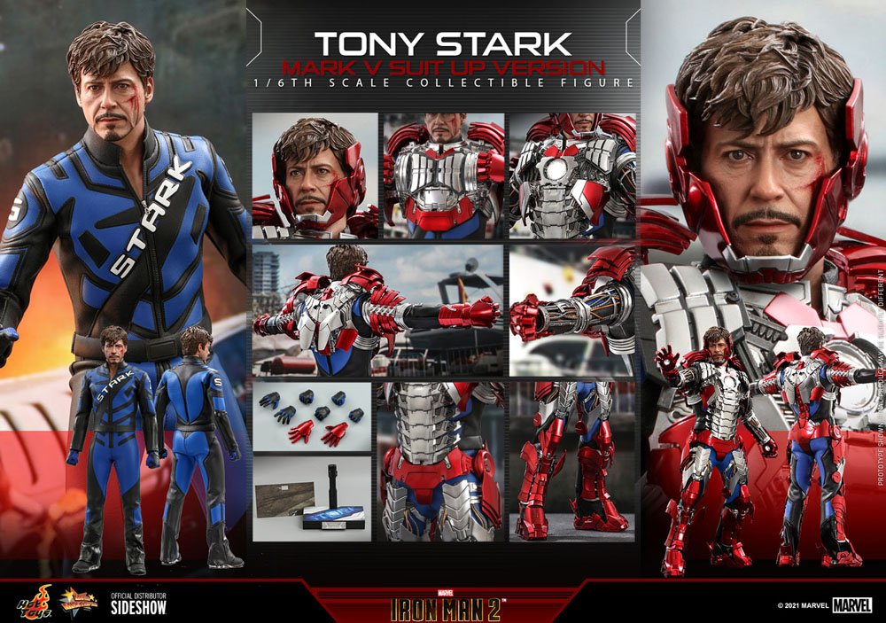 Iron Man 2 Movie Masterpiece Actionfigur Tony Stark (Mark V Suit Up Version) - Anime Figuren günstig kaufen