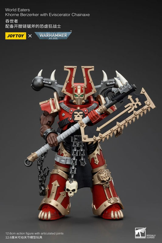 Warhammer 40k Actionfigur World Eaters Khorne Berzerker with Eviscerator Chainaxe - Anime Figuren günstig kaufen