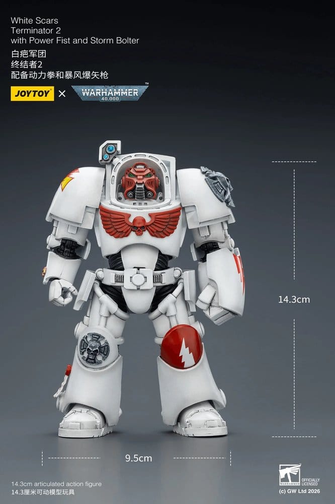 Warhammer 40,000 Actionfigur White Scars Terminator 2 with Power Fist and Storm Bolter 14 cm - Anime Figuren günstig kaufen