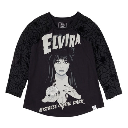 Elivira by Loungefly Tee T-Shirt Unisex Shirred Raglan - Anime Figuren günstig kaufen