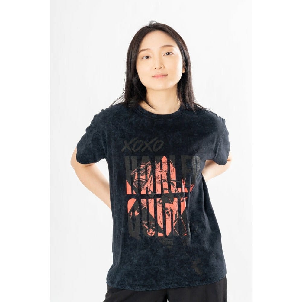 DC Comics T-Shirt Harley Quinn Xoxo (Auswasch-Optik / Vintage Style) - Anime Figuren günstig kaufen
