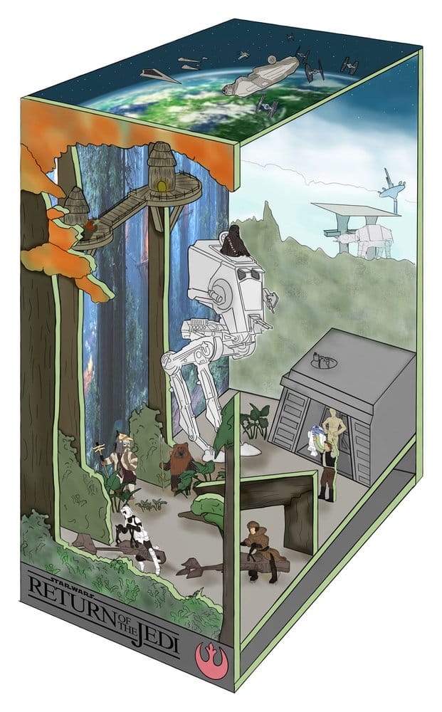 Star Wars Tiny Adventures Book Nook Mini-Diorama Battle of Endor - Anime Figuren günstig kaufen