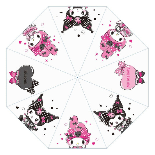 Sanrio Pink Black Party Series Regenschirm Kuromi & My Melody Transparent - Anime Figuren günstig kaufen