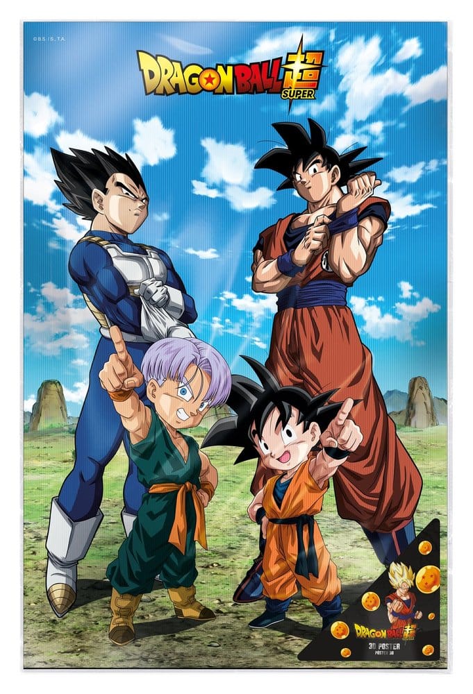 Dragon Ball Super 3D Poster Battle of Gods Goku Vegeta Family 38 x - Anime Figuren günstig kaufen