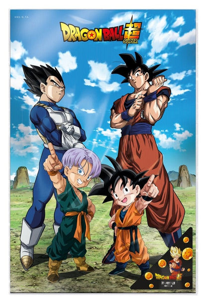 Dragon Ball Super 3D Poster Battle of Gods Goku Vegeta Family 38 x - Anime Figuren günstig kaufen